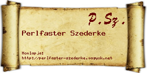 Perlfaster Szederke névjegykártya